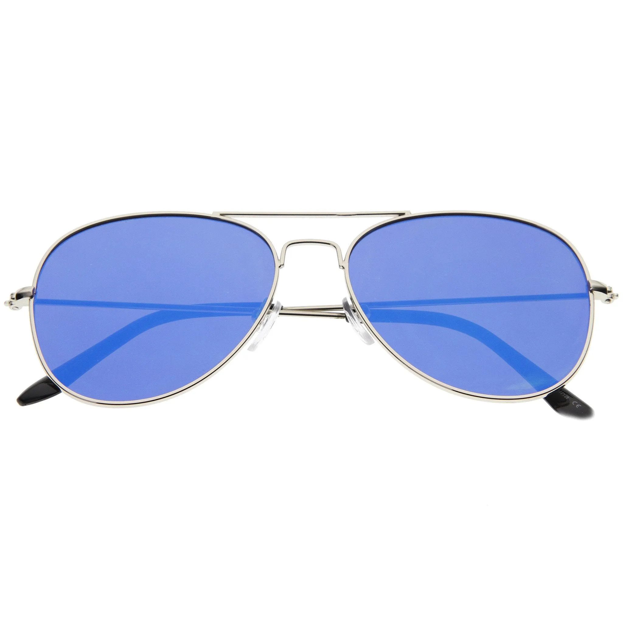 Modern Flat Lens Wire Metal Aviator Sunglasses A174