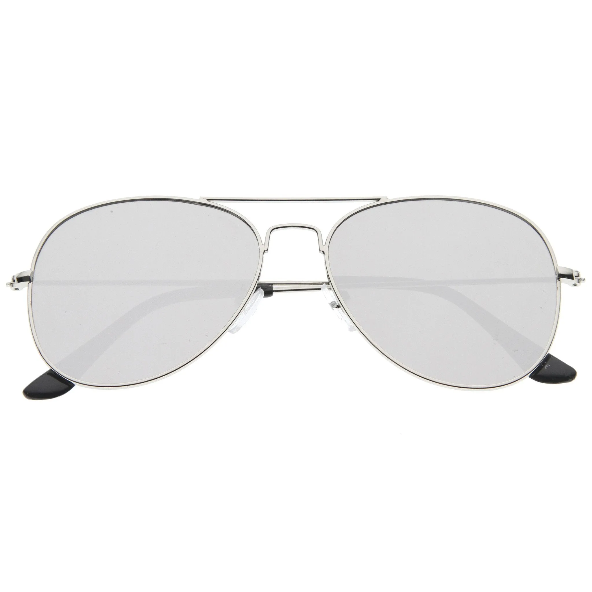 Modern Flat Lens Wire Metal Aviator Sunglasses A174