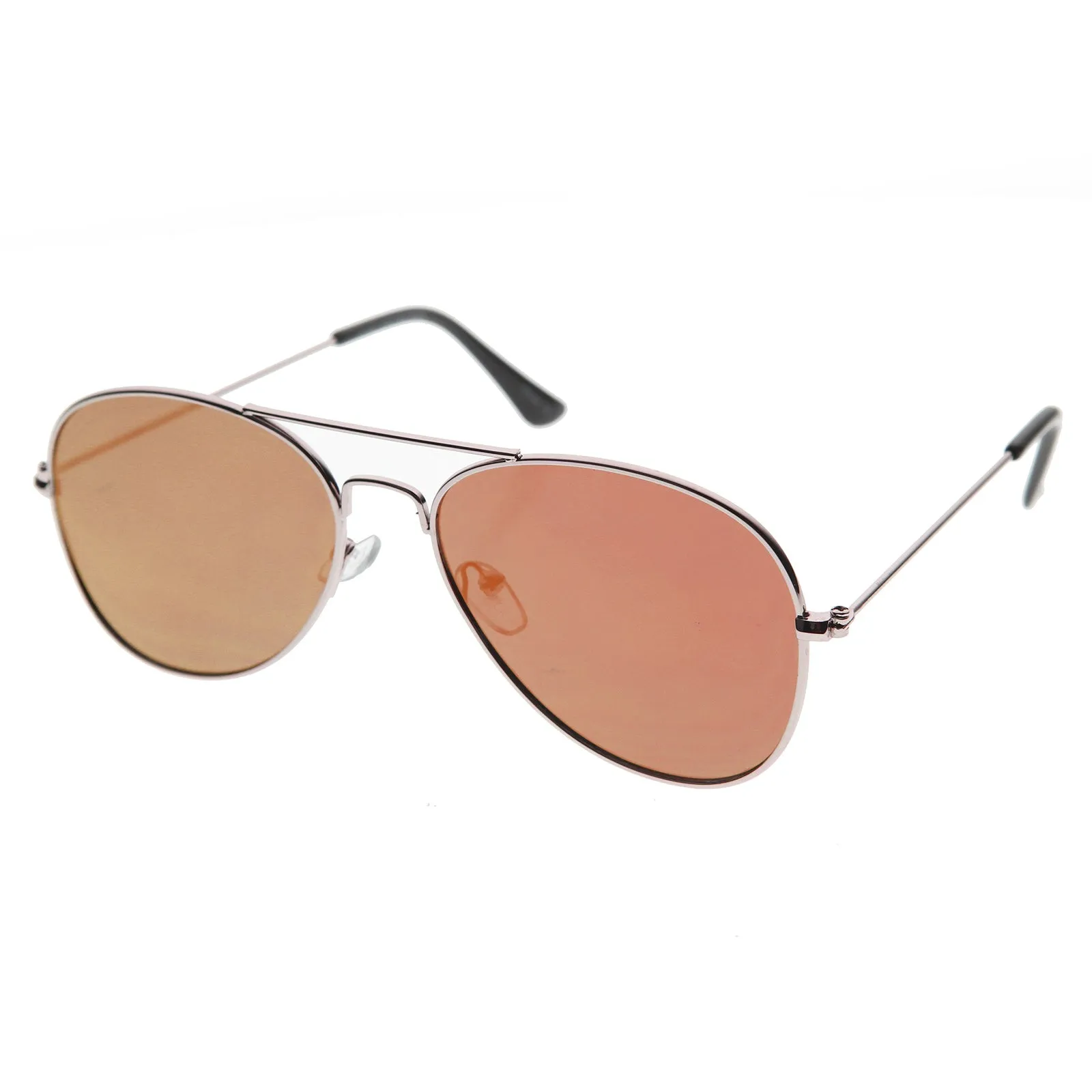 Modern Flat Lens Wire Metal Aviator Sunglasses A174