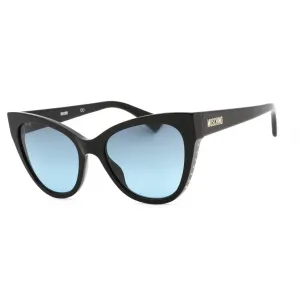 Moschino MOS056/S Sunglasses BLACK/GREY SHADED BLUE Women's