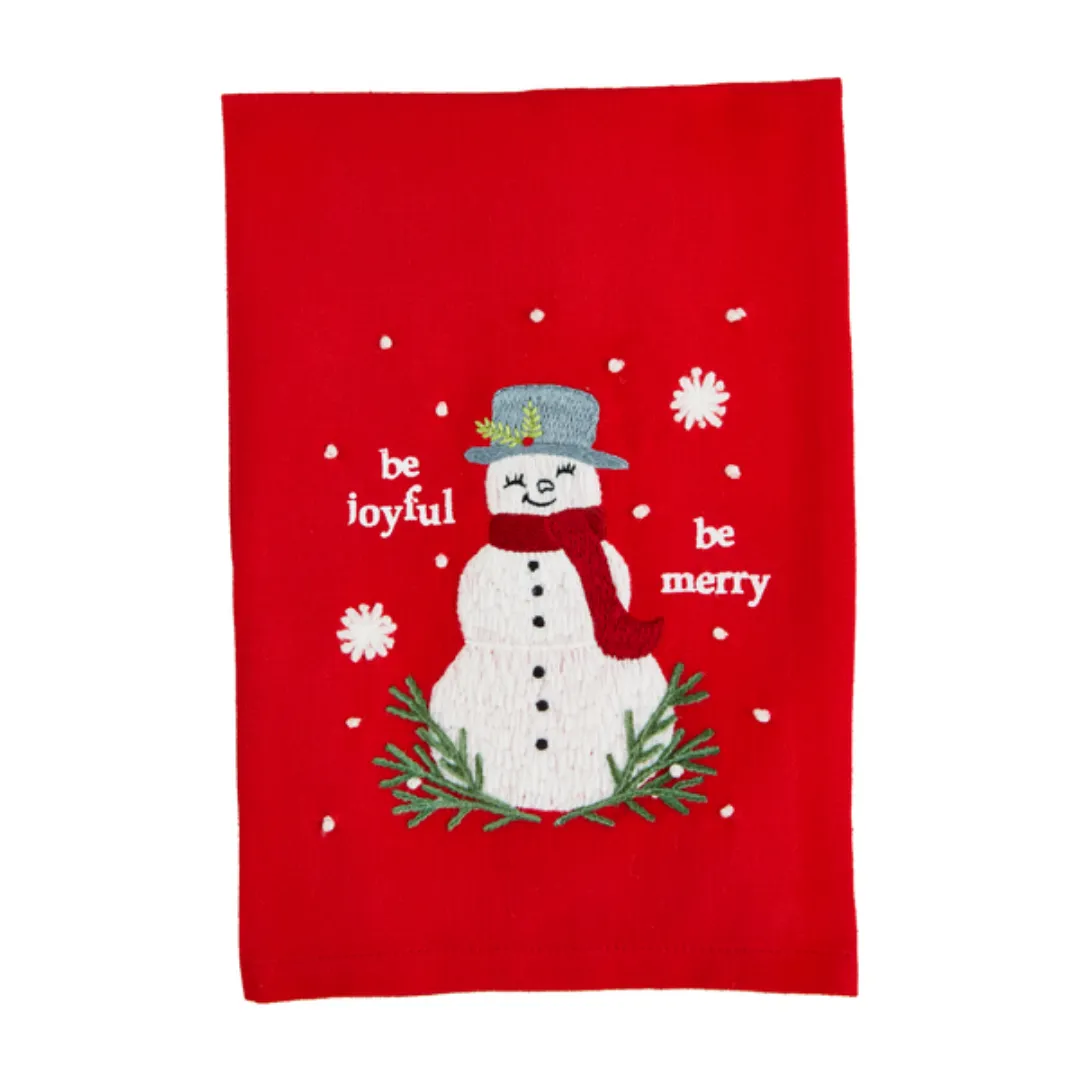 Mud Pie Classic Christmas Embroidered Towel