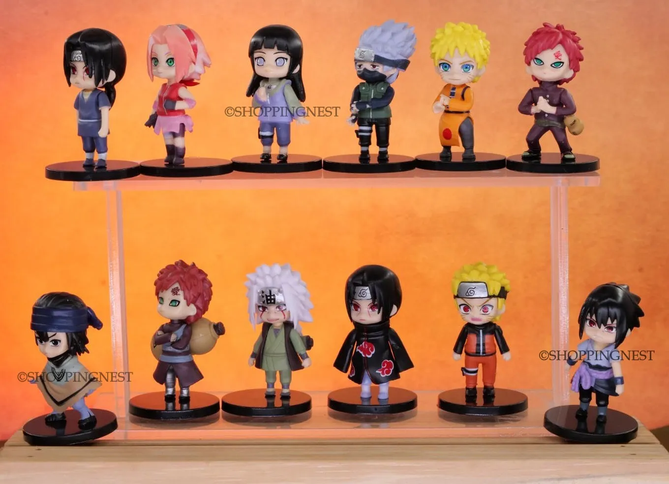 Naruto Anime Figures Set Of 12 Set A  | 7- 8 Cm |