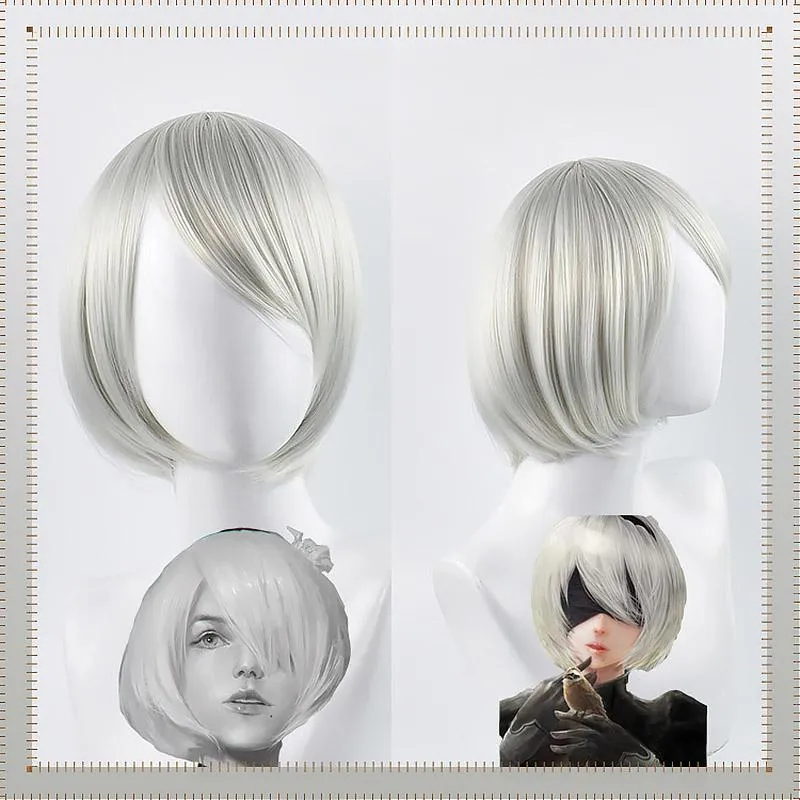 Neil Mechanical Epoch 2B Silver White Wig