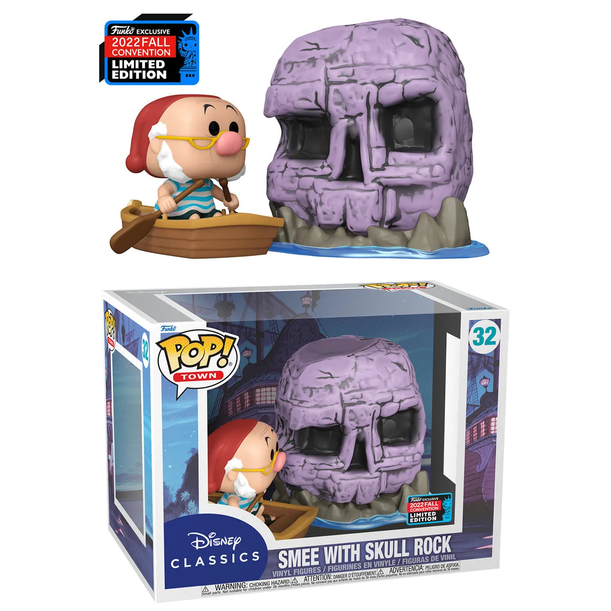 NYCC 2022 - Peter Pan (1953) - Smee with Skull Rock US Exclusive Pop! Town