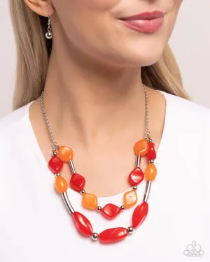 Paparazzi Necklace ~ Malibu Moment - Red