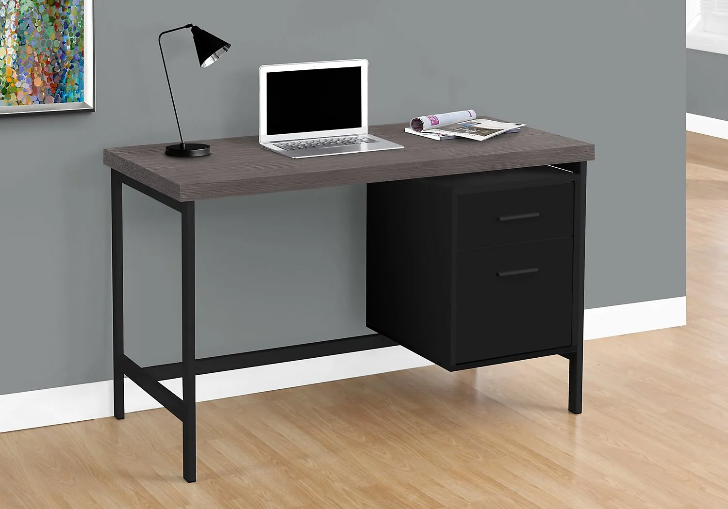 Patola 48" Computer Desk with Two Drawers