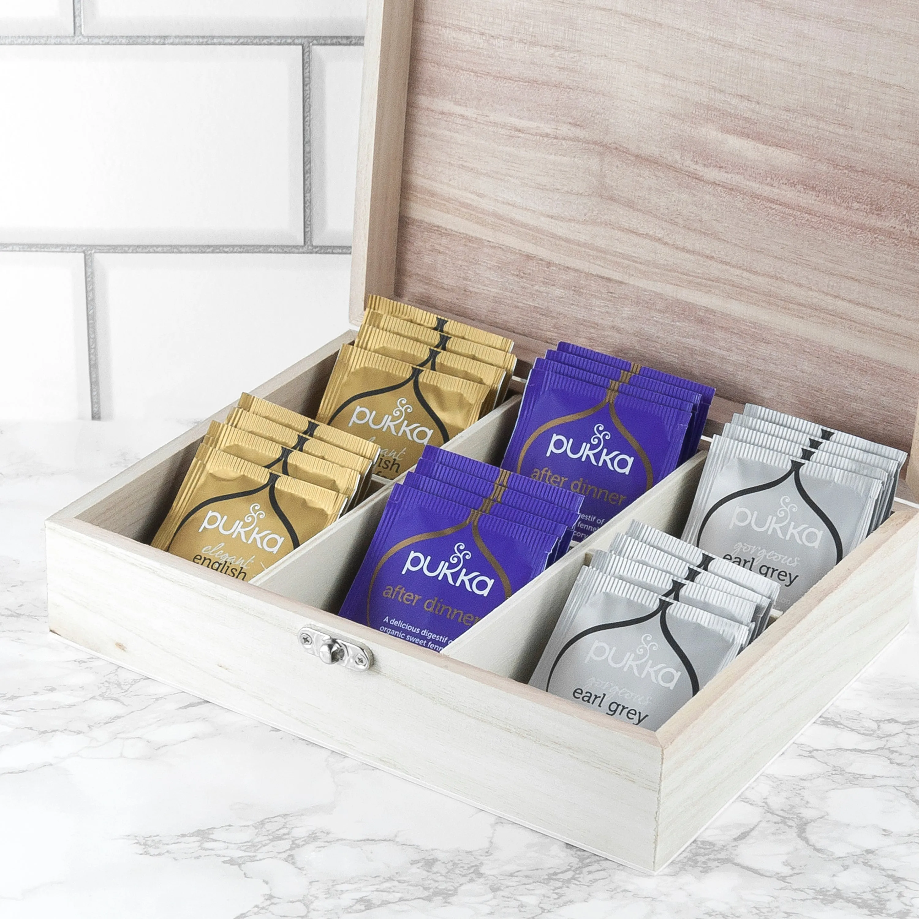 Personalised Red Heart Tea Box Selection