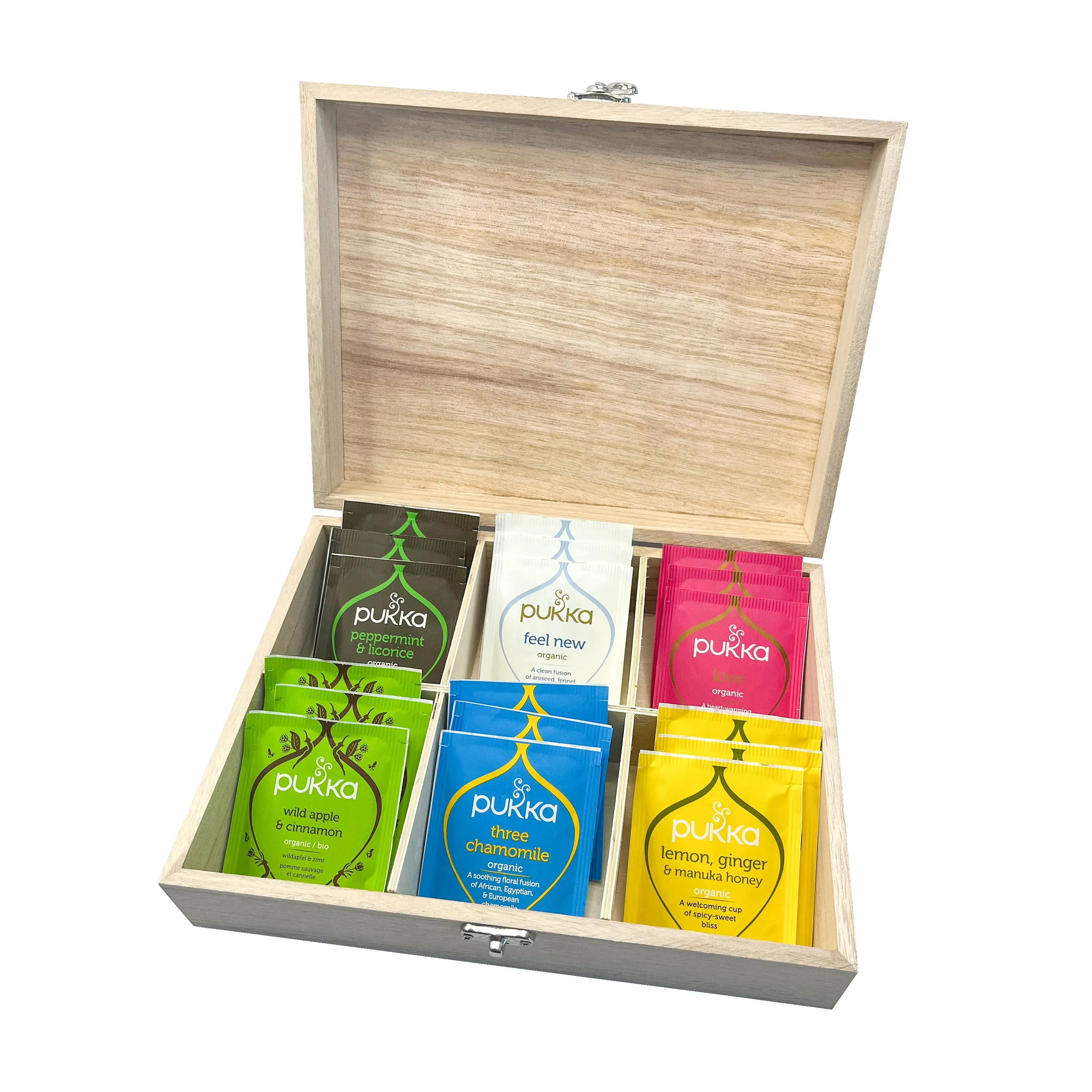 Personalised Red Heart Tea Box Selection