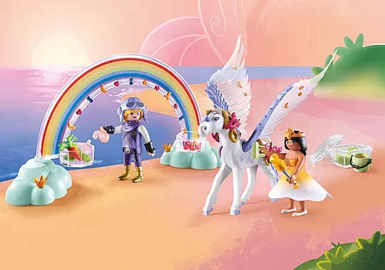 Playmobil Pegasus With Rainbow In The Clouds #71361