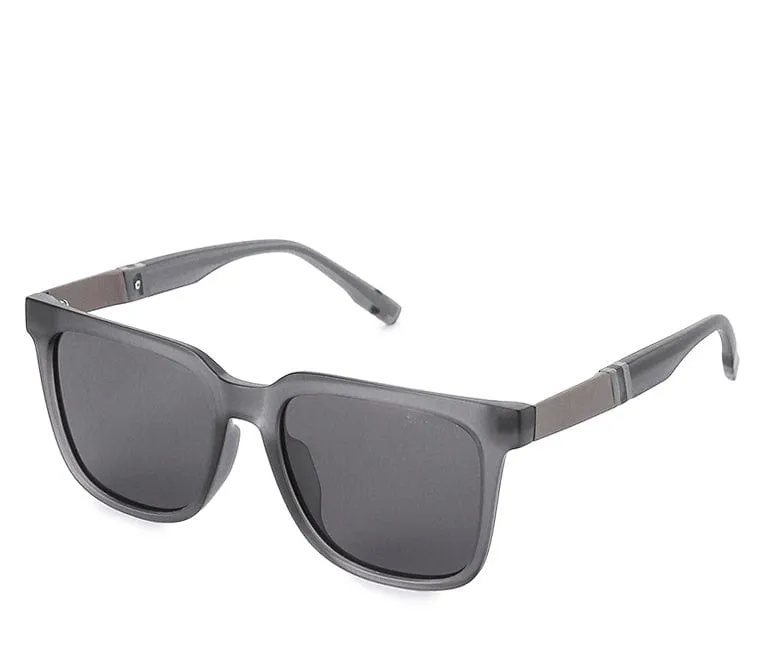 Polarized Plastic Frame Eco Square Sunglasses - Black Grey