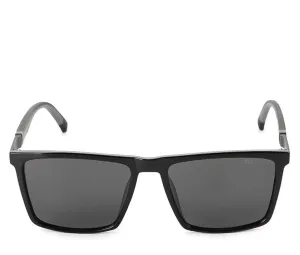 Polarized Plastic Frame Vast Square Sunglasses - Black Black