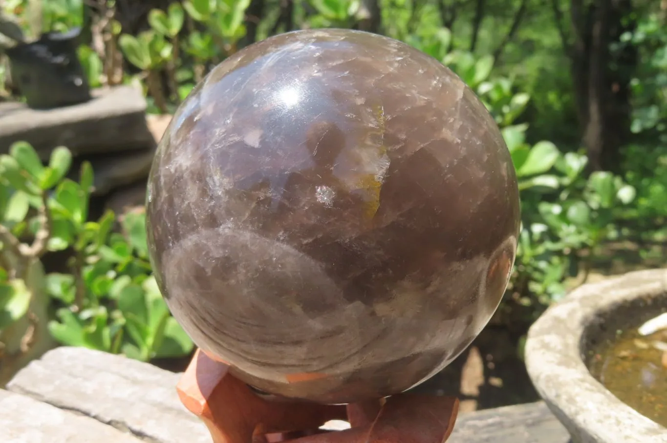 Polished Smokey Quartz Sphere x 1 From Madagascar