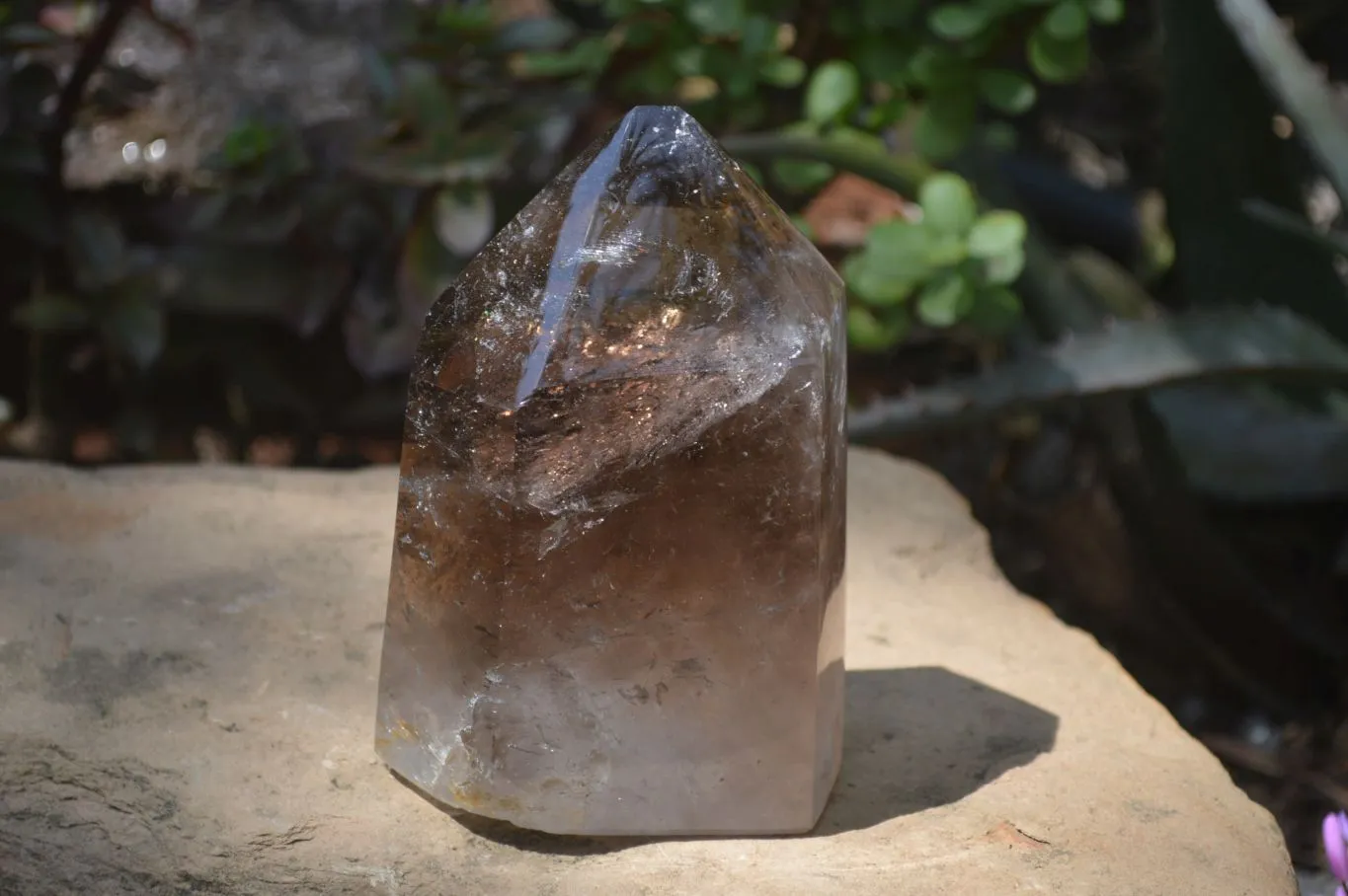 Polished Smokey Window Quartz Crystal x 1 From Madagascar