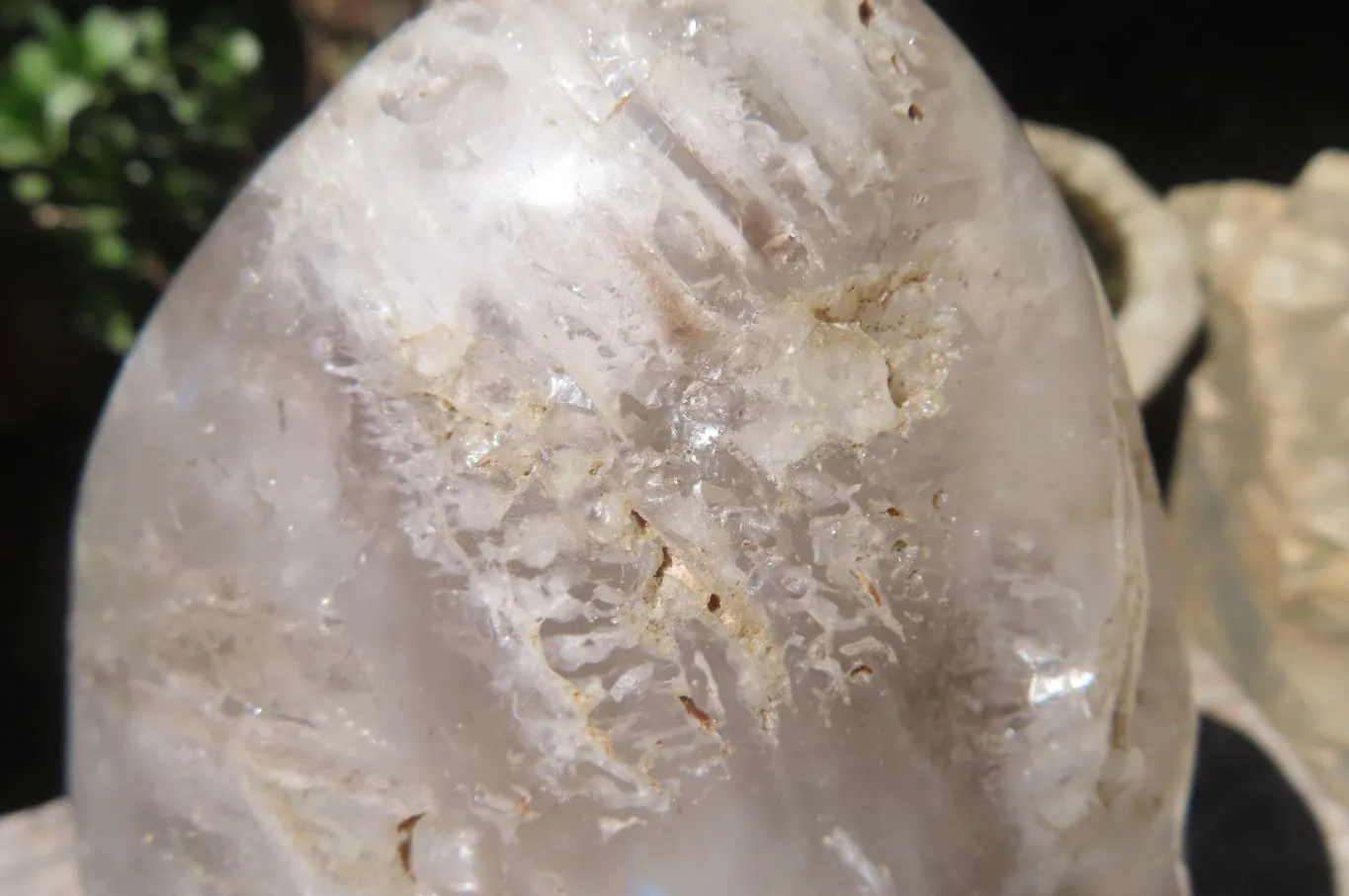 Polished Smokey Window Quartz Standing Free Form x 1 From Madagascar