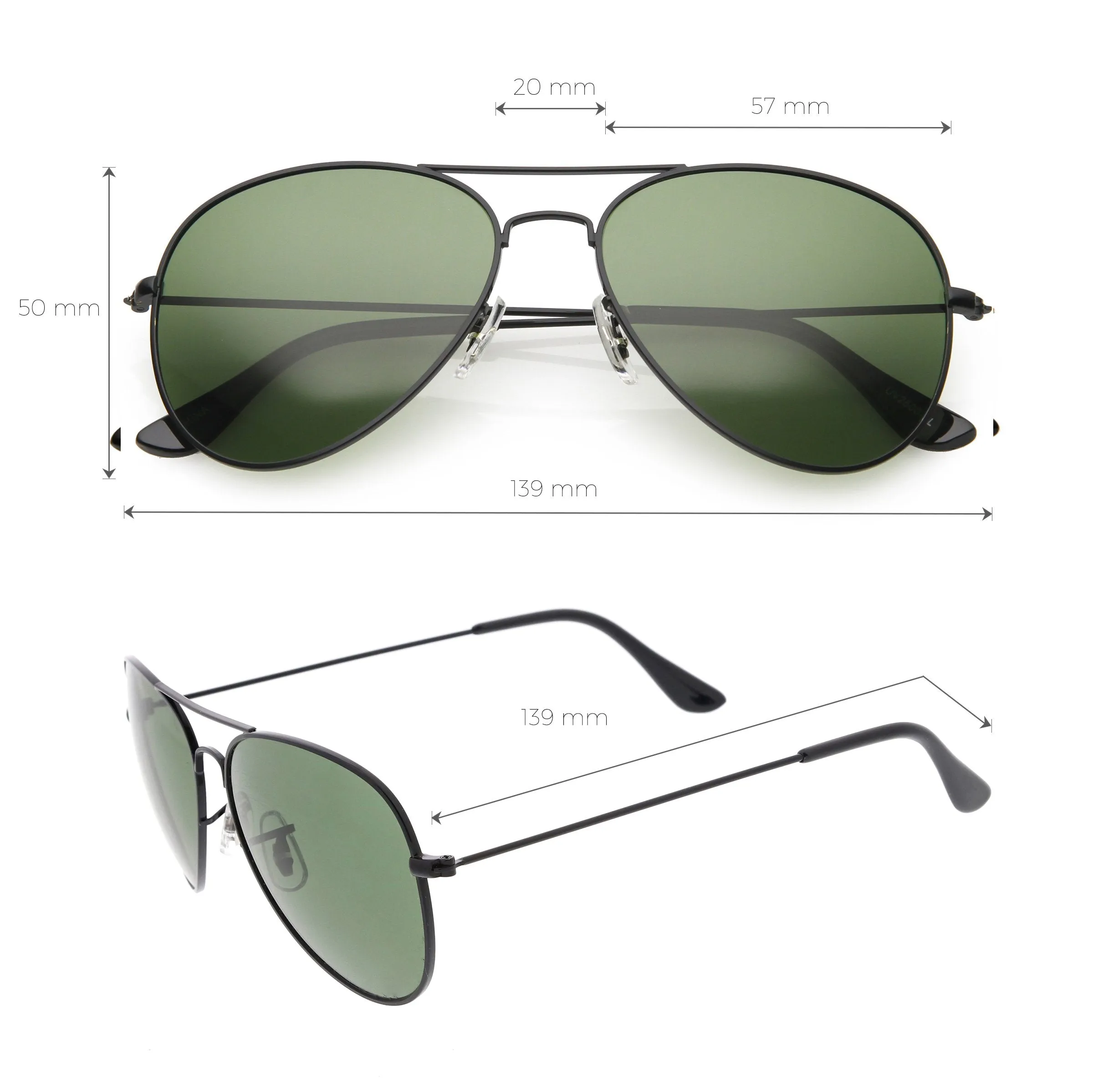 Premium Classic Polarized Lens Metal Aviator Sunglasses 6010