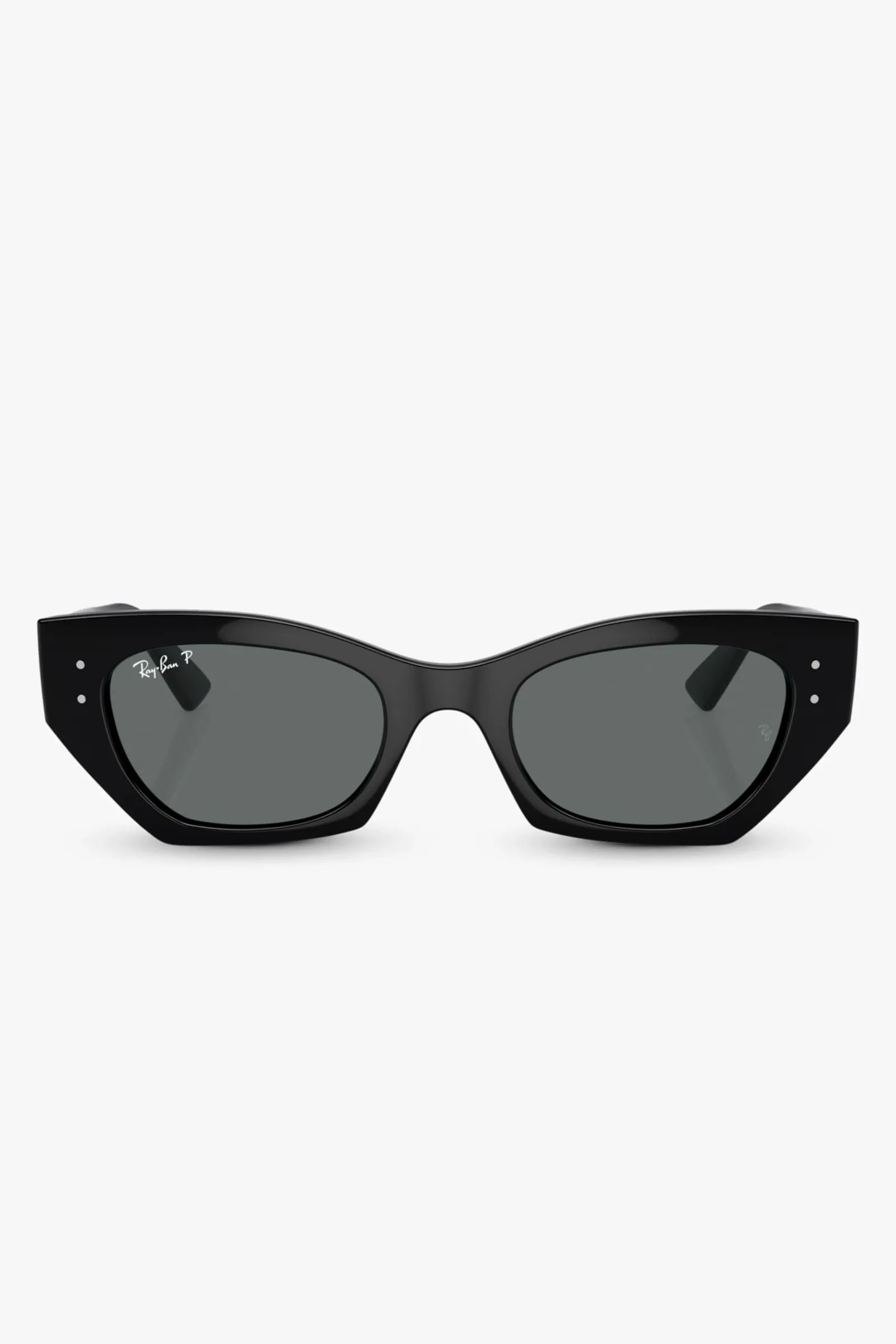 RB4430 Unisex Polarised Rectangular Sunglasses, Black/Grey