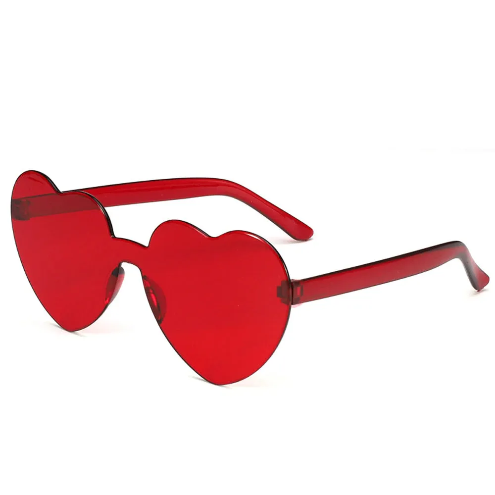 Red Heart Shaped Sunglasses