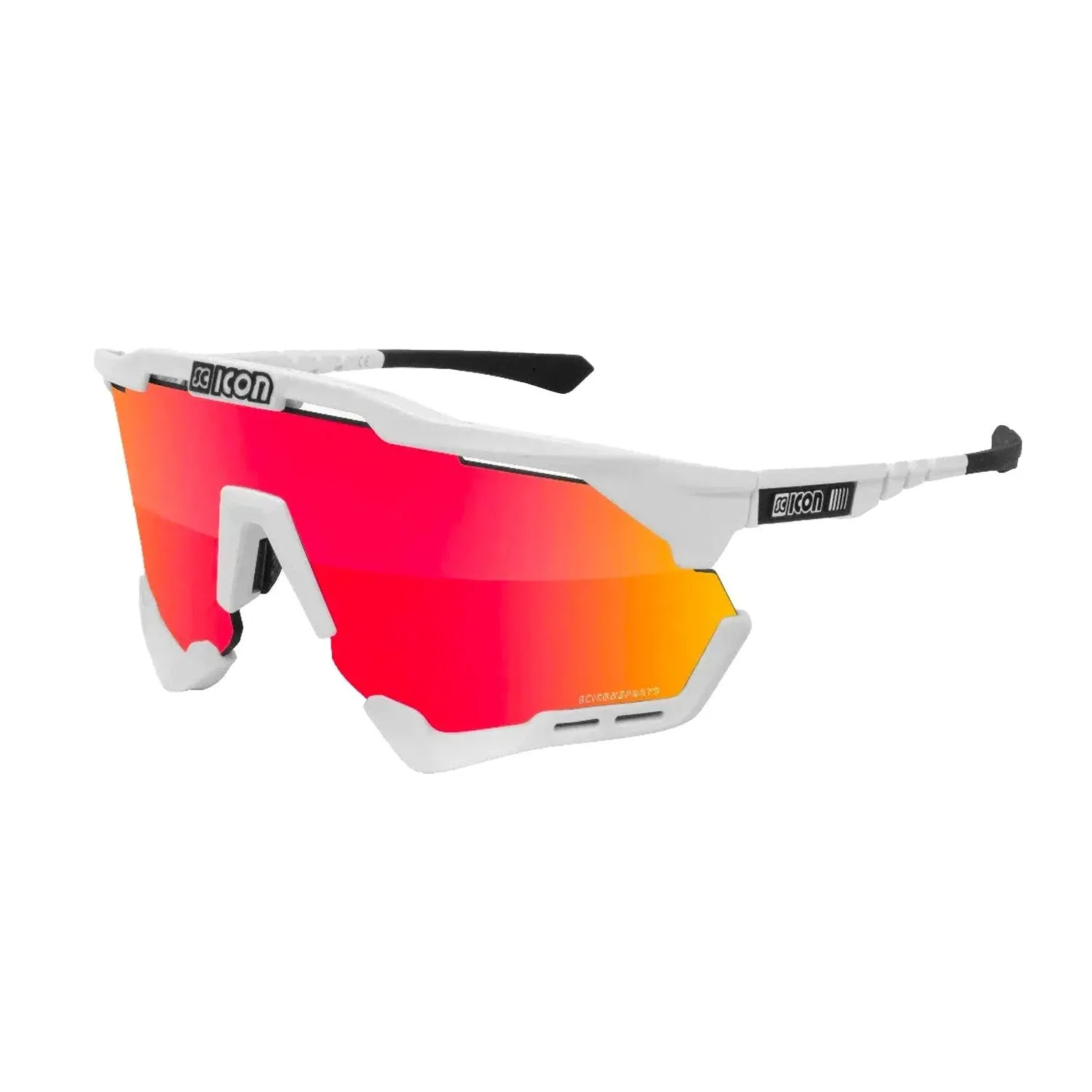 SCICON Aeroshade XLEyewear  - White Fender/Multimirror Red