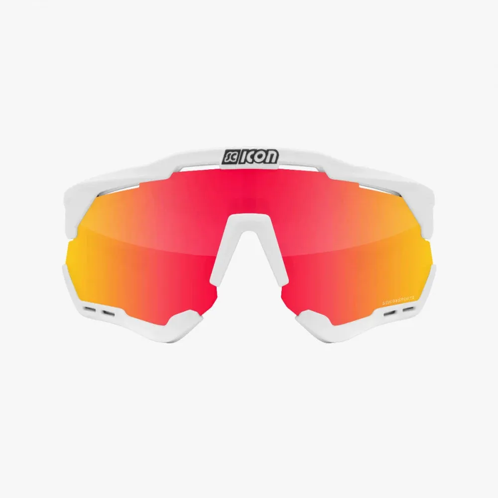 SCICON Aeroshade XLEyewear  - White Fender/Multimirror Red