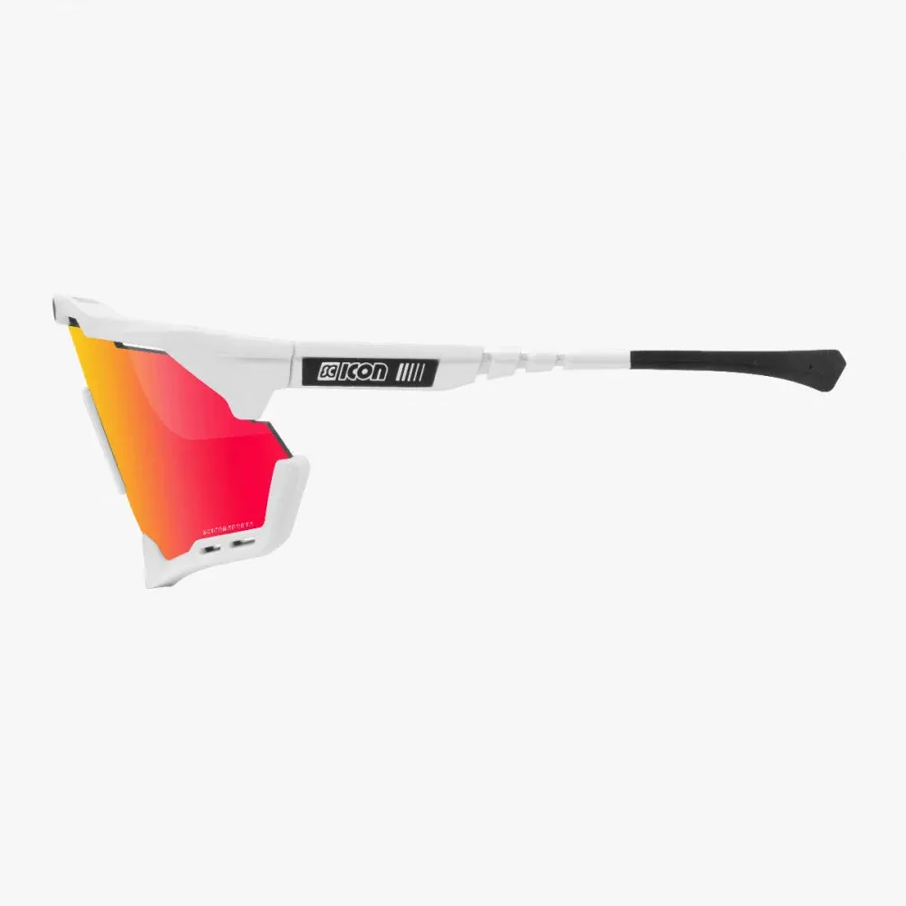 SCICON Aeroshade XLEyewear  - White Fender/Multimirror Red