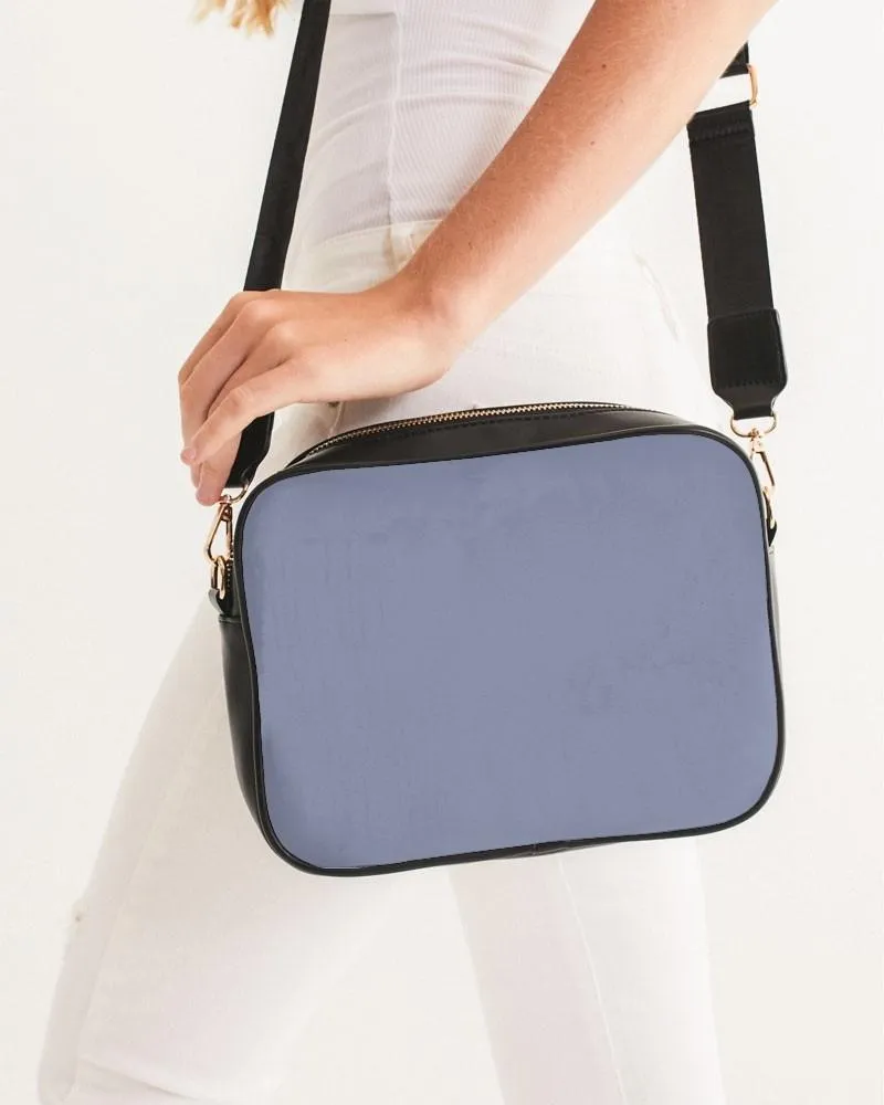 Shaded Pale Pastel Blue Gray Crossbody Bag | C30M22Y0K30