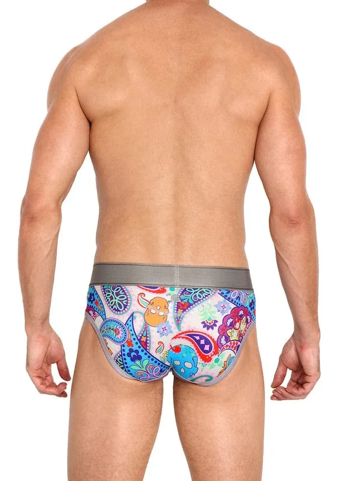 SKULL AND BONES PAISLEY SKULL MULTI BRIEF