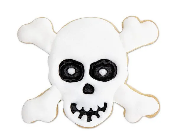 Skull and Crossbone Cookie Cutter Stamper with Ejector