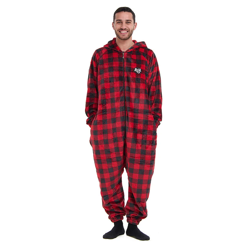 Snuggs Blanket Onesie Red Checkered