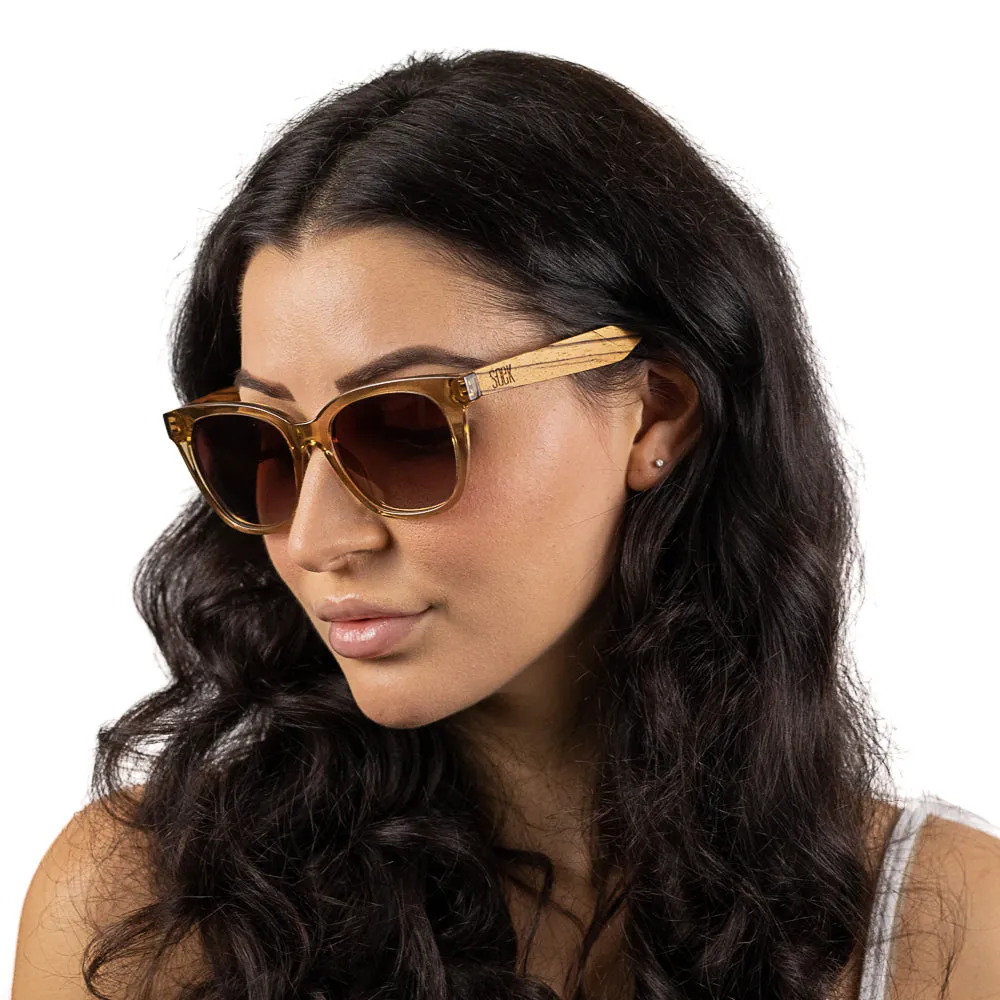 SOEK Lila Grace Champagne Polarised Lens Walnut Arms