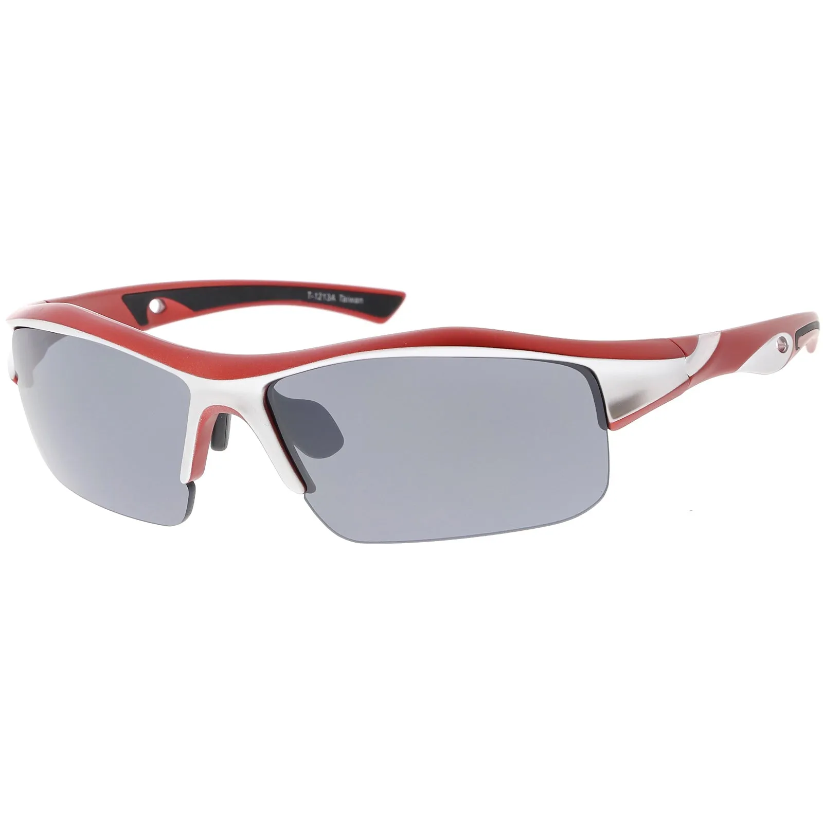 Sports Performance Ridged TR-90 Sports Wrap Rectangle Sunglasses C810