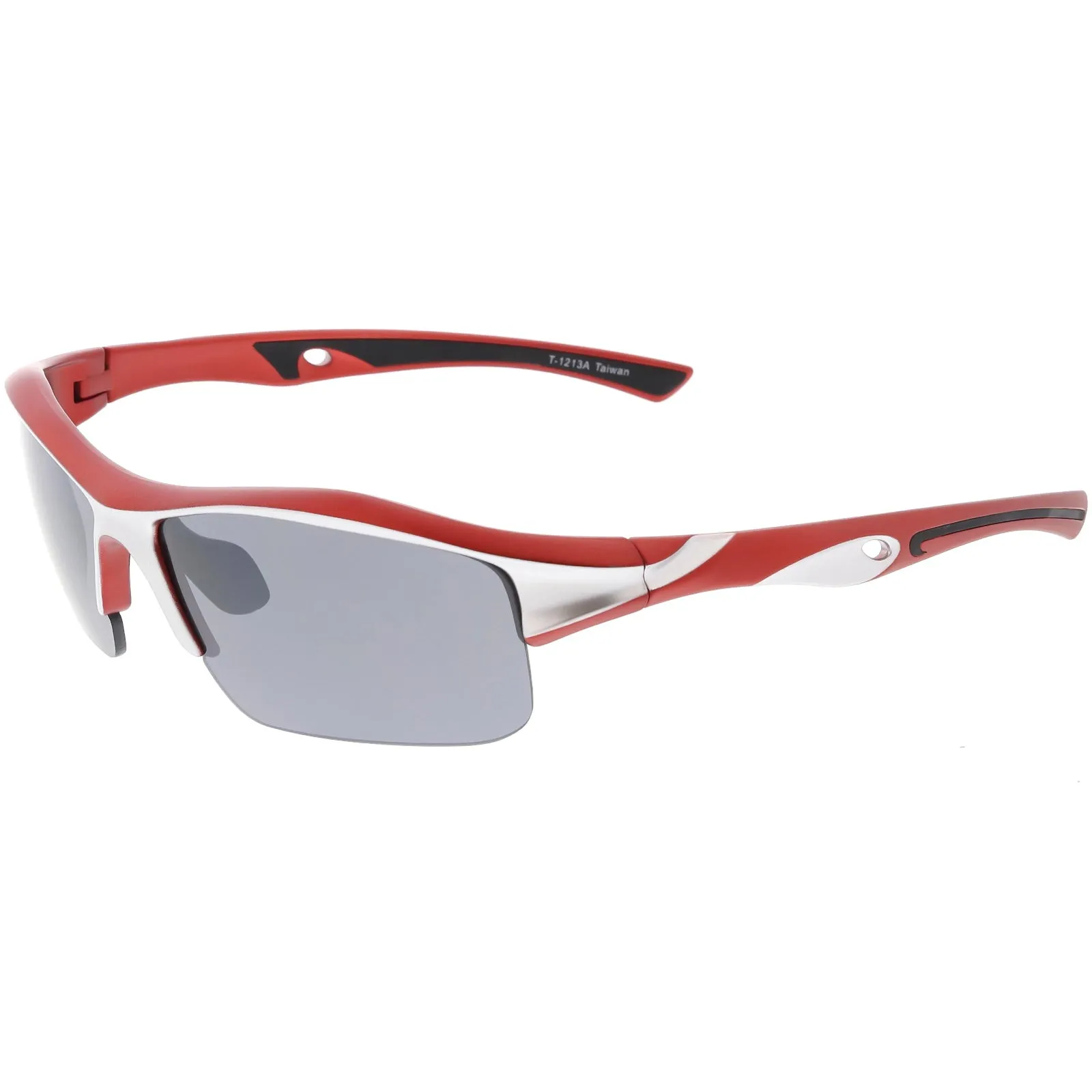 Sports Performance Ridged TR-90 Sports Wrap Rectangle Sunglasses C810