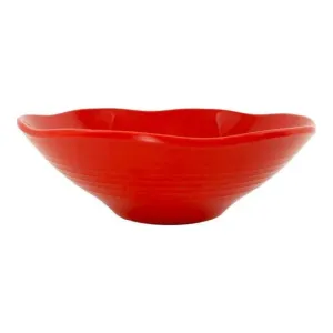 Thunder Group 39093PR Classic Pure Red 45 oz Melamine Wavy Soup Bowl, Pack of 12