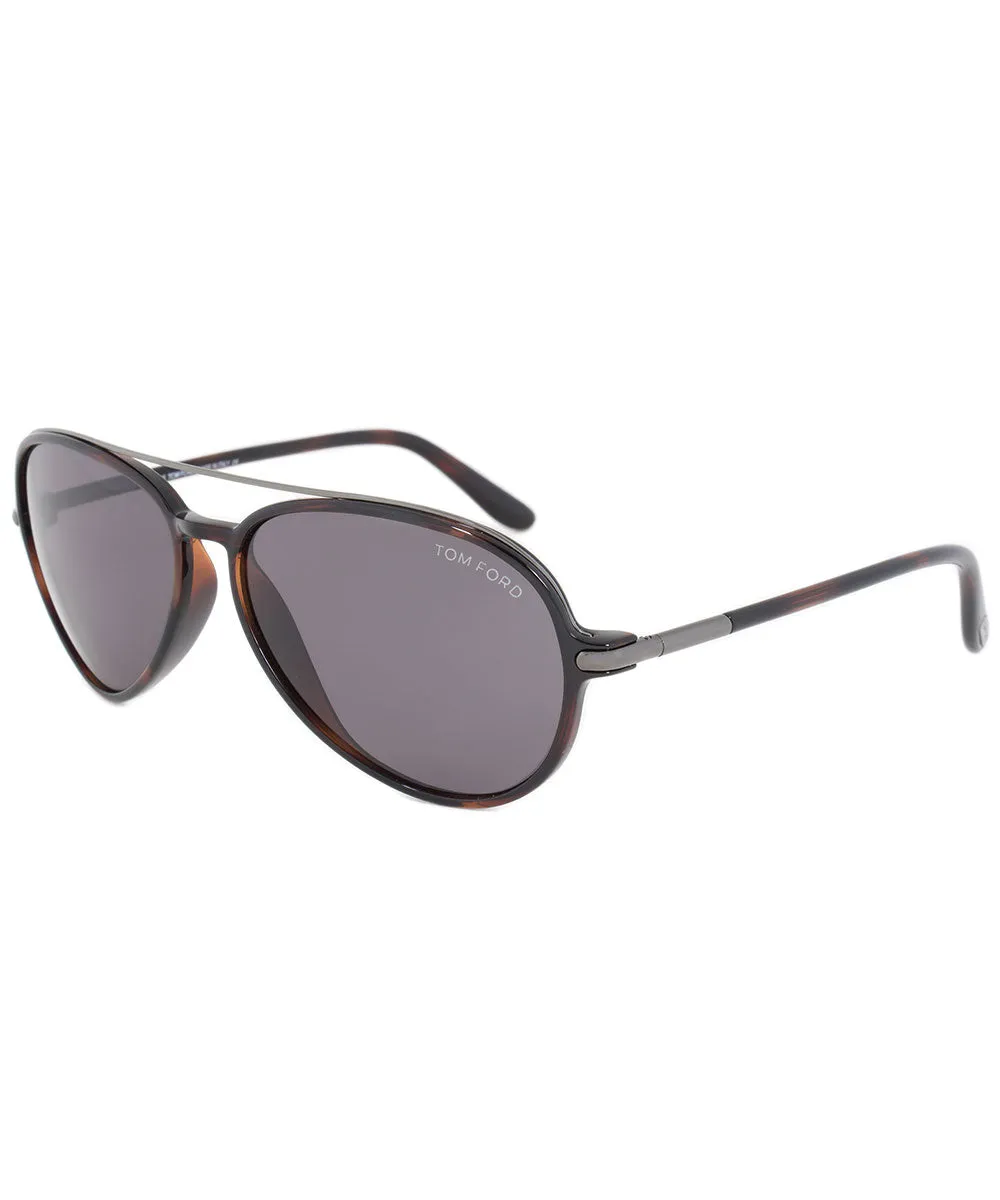 Tom Ford Ramone Men?s Aviator Sunglasses FT0149 54A 58 | Black Havana and Rhodium Frame | Dark Grey Lens