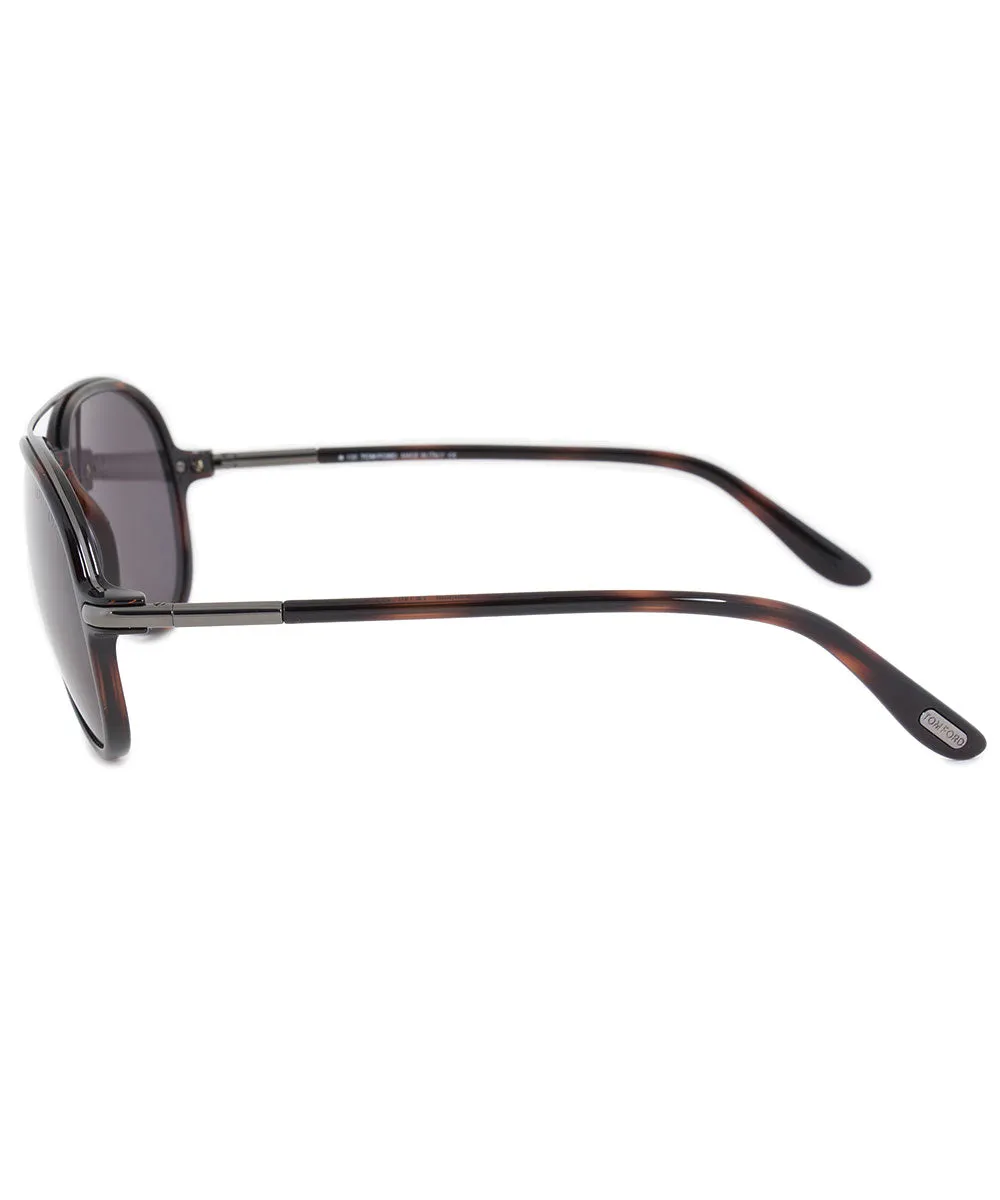 Tom Ford Ramone Men?s Aviator Sunglasses FT0149 54A 58 | Black Havana and Rhodium Frame | Dark Grey Lens