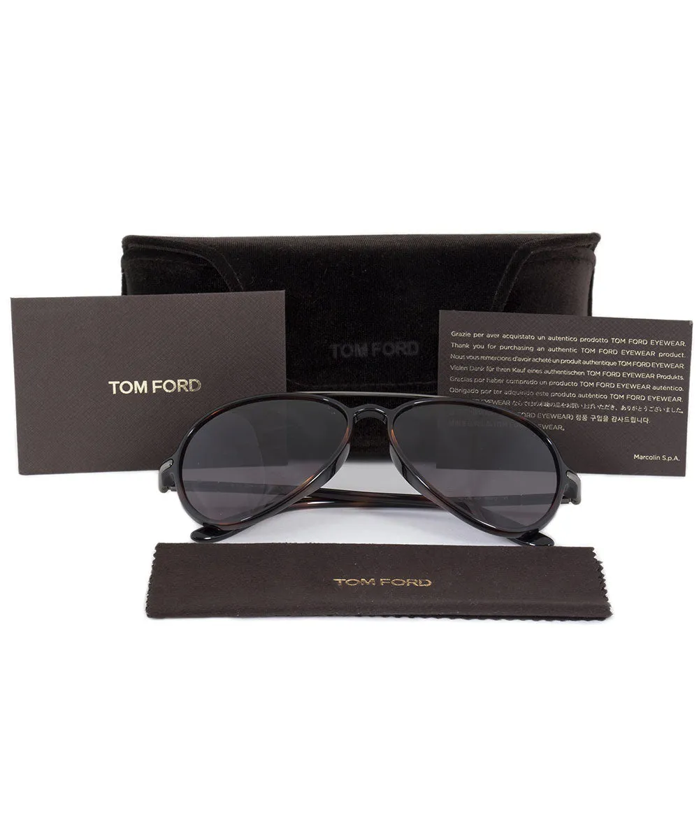 Tom Ford Ramone Men?s Aviator Sunglasses FT0149 54A 58 | Black Havana and Rhodium Frame | Dark Grey Lens