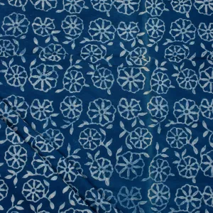 Top Hand Block Indigo Cotton Fabric