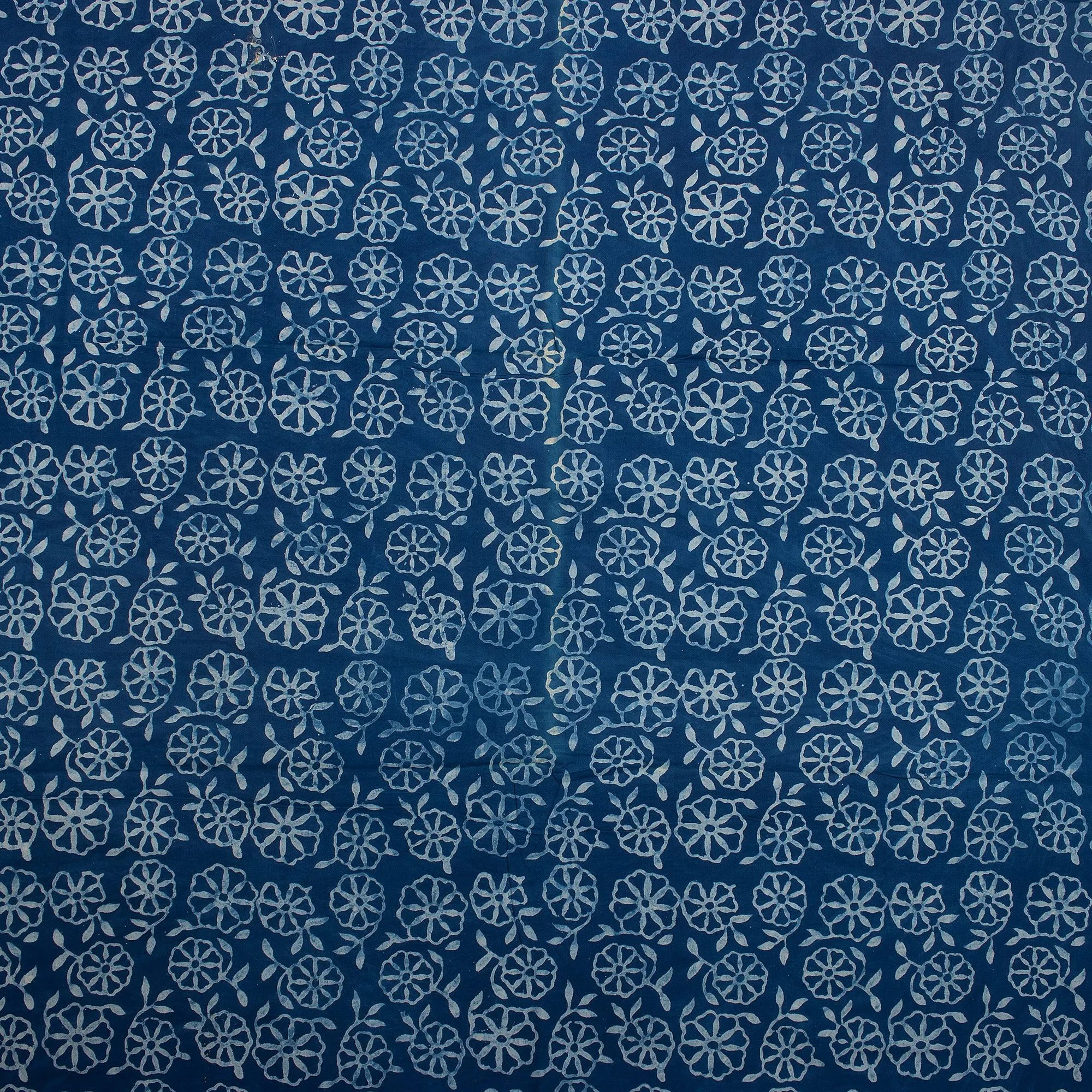 Top Hand Block Indigo Cotton Fabric