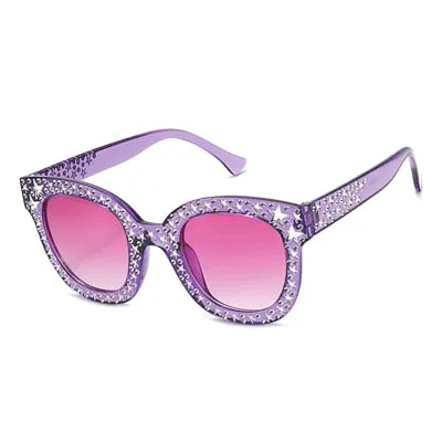 Trendy & Cute Zircon Studded Acrylic Sun Shades