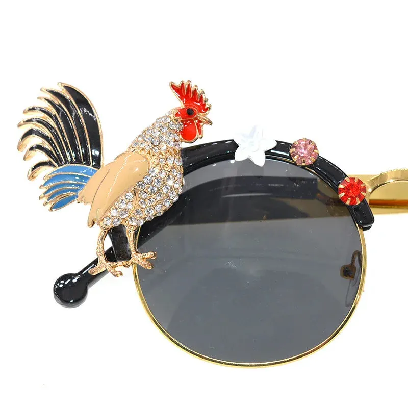 Trendy Cat Eye Chicken Design Sunglasses