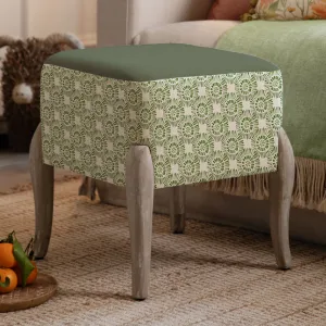 Vali Printed Ralf Footstool Sage