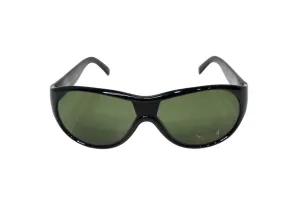 Versace 439 Aviator Black & Green Sunglasses With Gold Greca Detailing