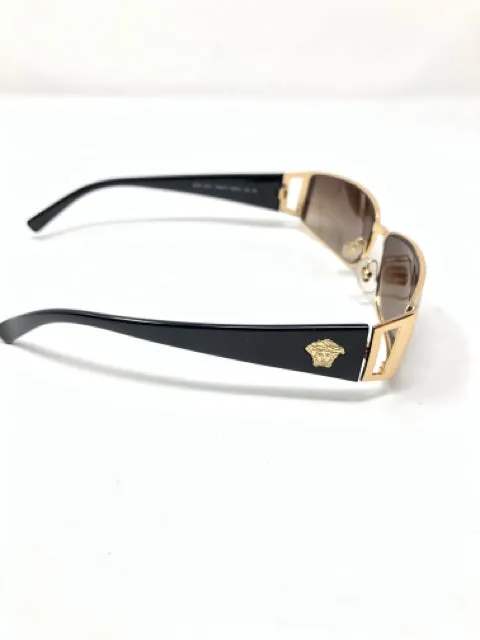 Versace Black Plastic Gold Metal Medusa Sunglasses 2676-100-102221