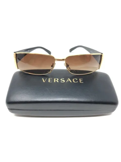 Versace Black Plastic Gold Metal Medusa Sunglasses 2676-100-102221