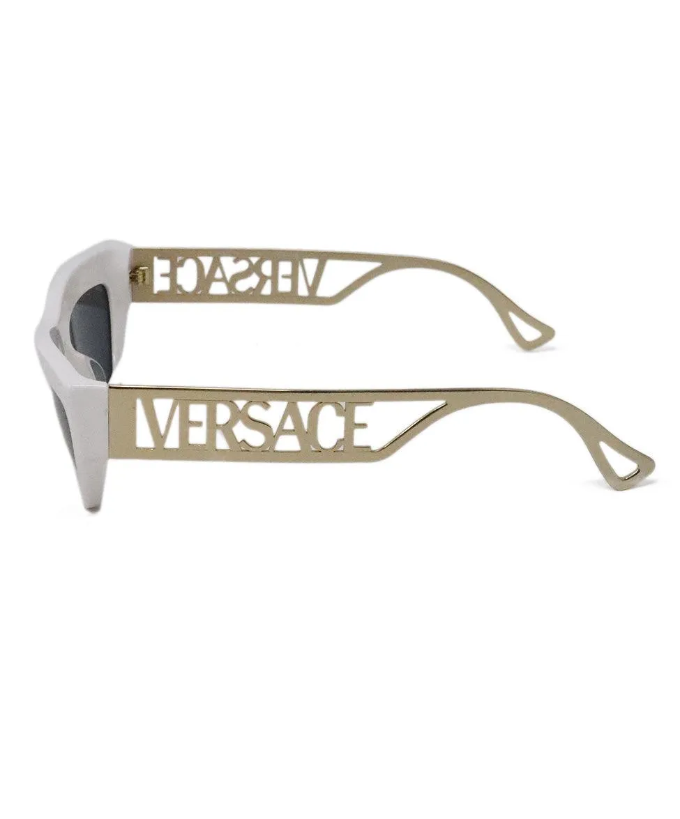 Versace White & Gold Sunglasses