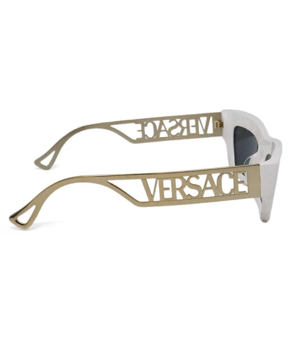 Versace White & Gold Sunglasses